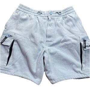 VTG Fubu Shorts Mens Extra Large Blue Fleece Streetwear Y2K 90s Hip Hop Baggy